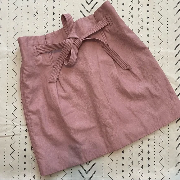 Free People Payton Paperbag Faux Leather Skirt - Picture 3 of 7